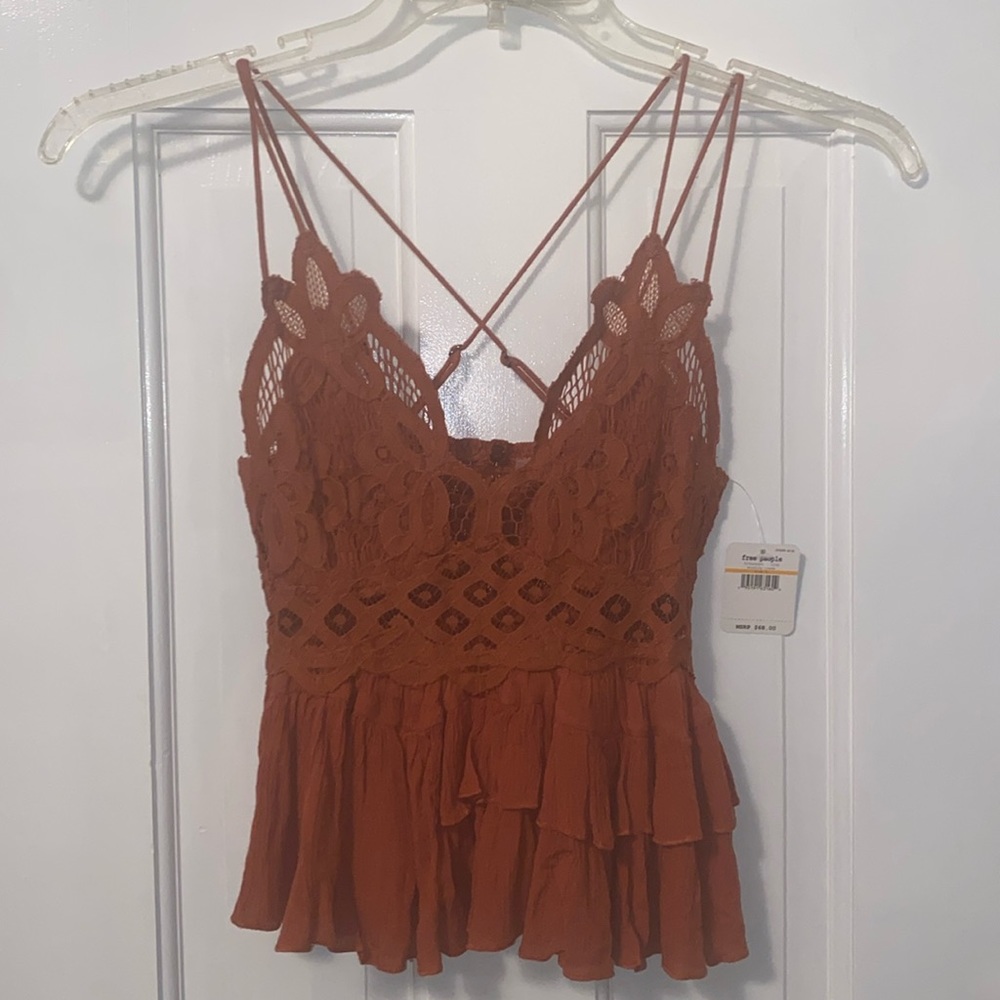 #252 FP Burnt Orange Intimately Adela Lace Cami